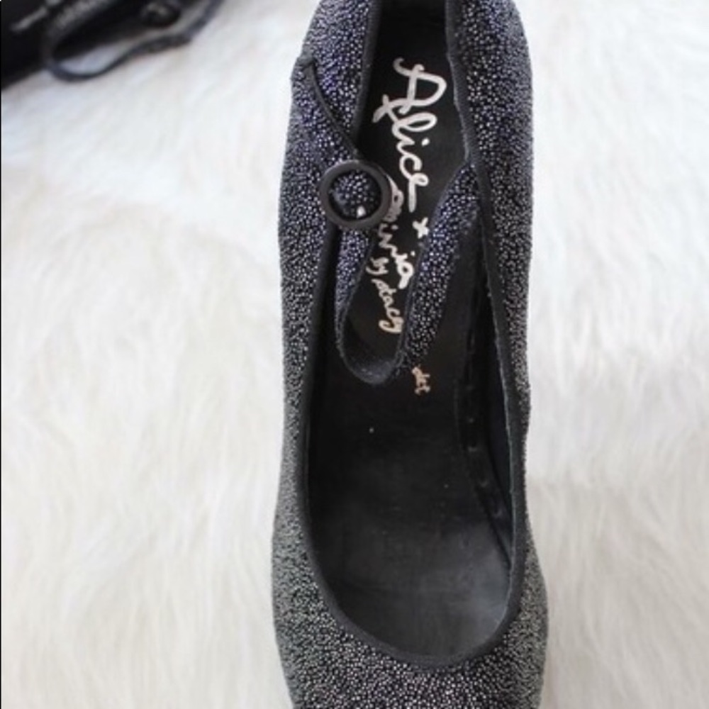 Alice + Olivia Leather Metallic Platform Pumps